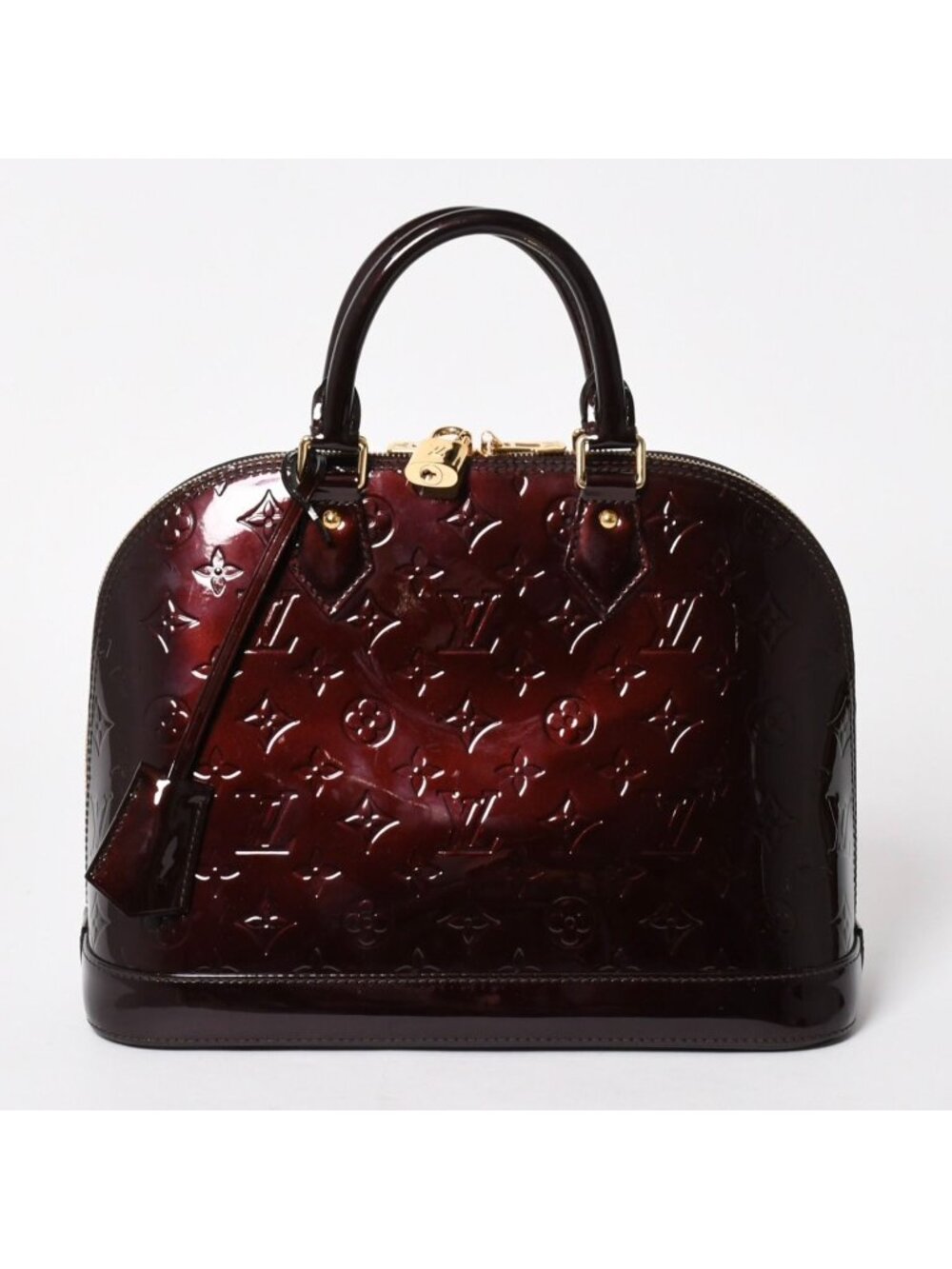 Louis Vuitton Alma PM Amarante Wine Red Handbag Gold